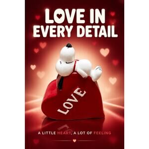 Vintage 1958-1966 Snoopy Laying On Heart “Love” Planter